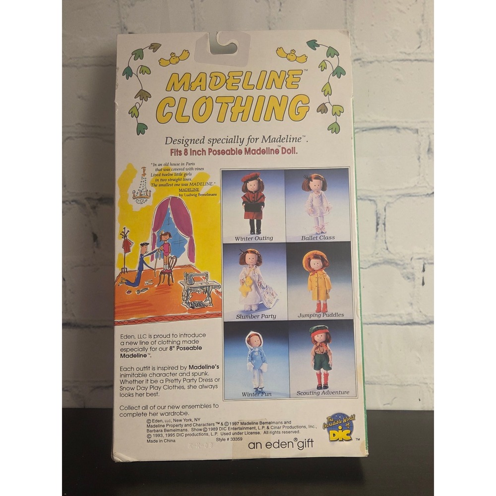 Vintage Madeline Doll Clothes Jumping Puddles Raincoat Set Eden 8 Inch 1997 - Picture 2 of 4
